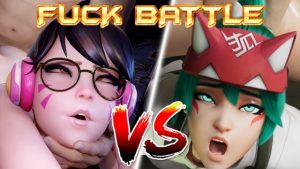 Kiriko Vs D Va Fuck Battle
